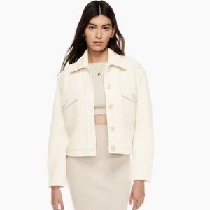 NWOT Wilfred Free Autumn Shirt Jacket Merino wool shacket Yellow Size L